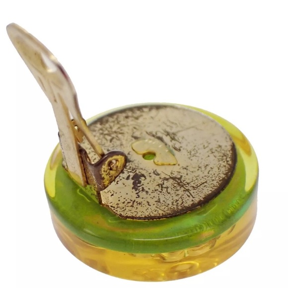 Chanel Rare Vintage 1997 Spring Holographic Camellia Clip On Earrings - Picture 8 of 8